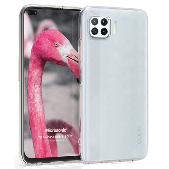 Microsonic Oppo Reno 4 Lite Kılıf Transparent Soft Beyaz 1