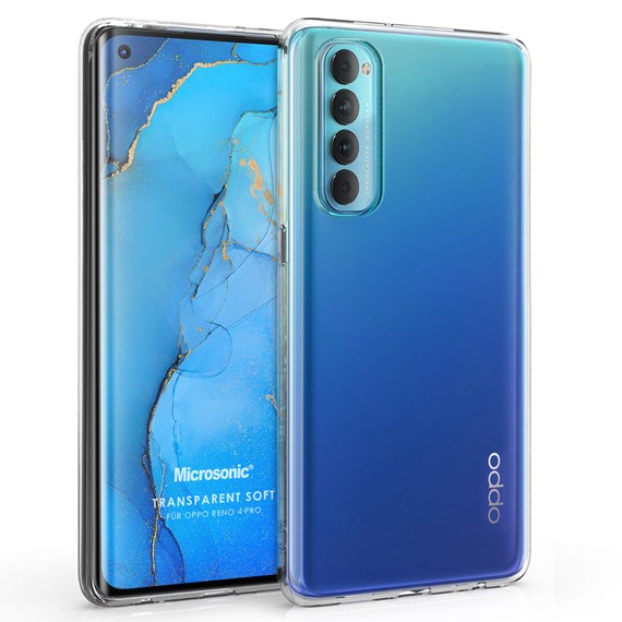 Microsonic Oppo Reno 4 Pro Kılıf Transparent Soft Beyaz 1