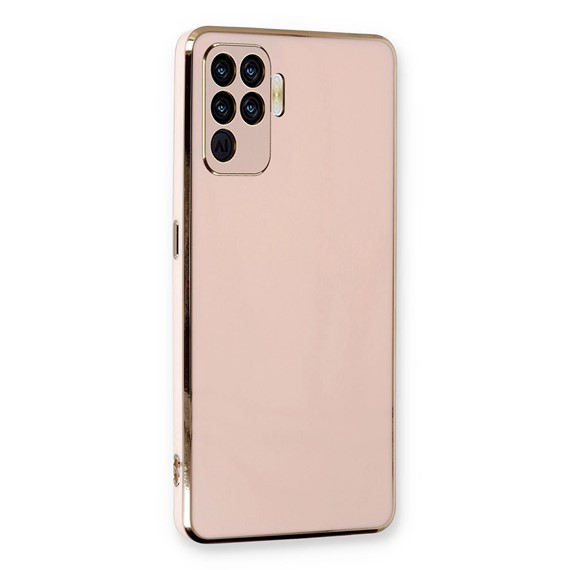 Microsonic Oppo Reno 5 Lite Kılıf Olive Plated Pembe 1