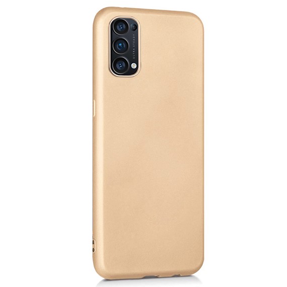 Microsonic Matte Silicone Oppo Reno 5 Pro 5G Kılıf Gold 2