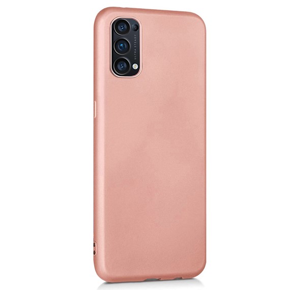 Microsonic Matte Silicone Oppo Reno 5 5G Kılıf Rose Gold 2