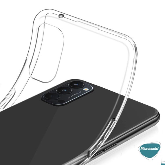 Microsonic Oppo Reno 5 5G Kılıf Transparent Soft Beyaz 3