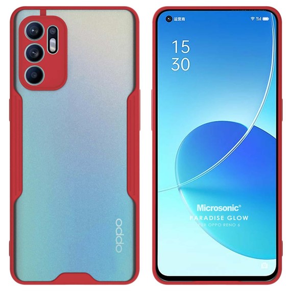 Microsonic Oppo Reno 6 4G Kılıf Paradise Glow Kırmızı 1