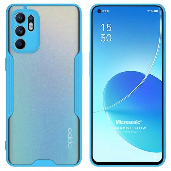 Microsonic Oppo Reno 6 4G Kılıf Paradise Glow Turkuaz 1