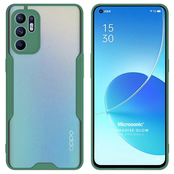 Microsonic Oppo Reno 6 4G Kılıf Paradise Glow Yeşil 1