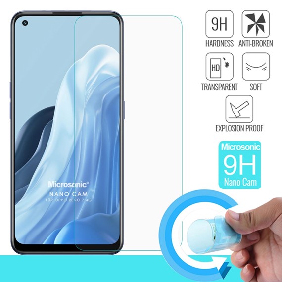 Microsonic Oppo Reno 7 4G Nano Glass Cam Ekran Koruyucu 1