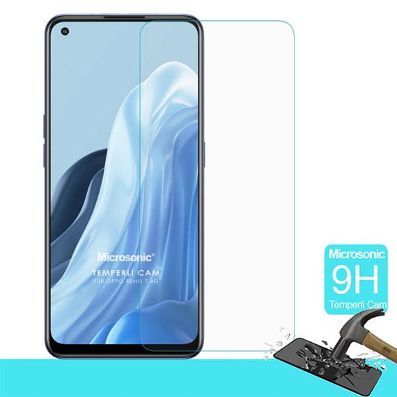 Microsonic Oppo Reno 7 4G Tempered Glass Cam Ekran Koruyucu 1