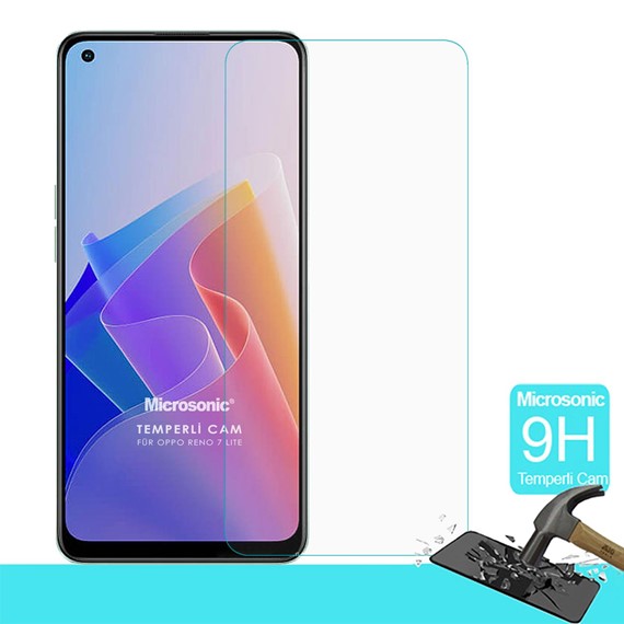 Microsonic Oppo Reno 7 Lite Tempered Glass Cam Ekran Koruyucu 1