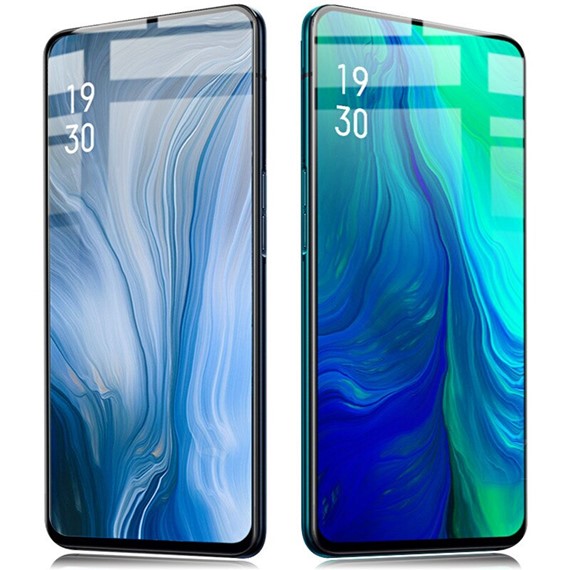 Microsonic Oppo Reno Tam Kaplayan Temperli Cam Ekran koruyucu Siyah 2