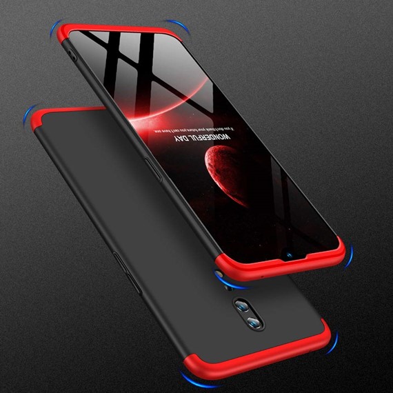 Microsonic Oppo Reno Z Kılıf Double Dip 360 Protective Kırmızı 4