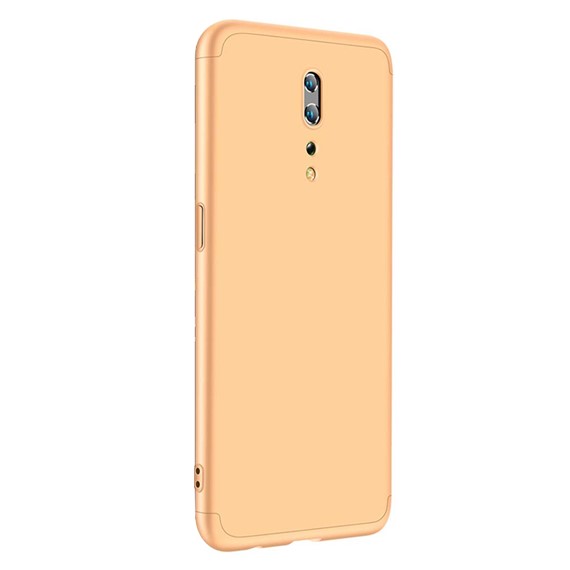 Microsonic Oppo Reno Z Kılıf Double Dip 360 Protective Gold 2