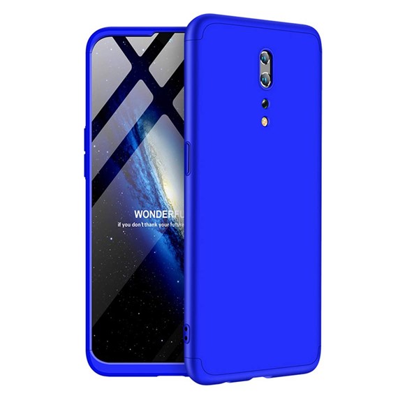 Microsonic Oppo Reno Z Kılıf Double Dip 360 Protective Mavi 1