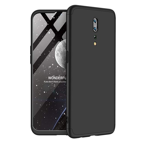 Microsonic Oppo Reno Z Kılıf Double Dip 360 Protective Siyah 1