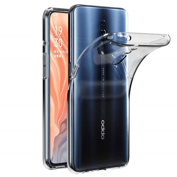 Microsonic Oppo Reno Z Kılıf Transparent Soft Beyaz 3