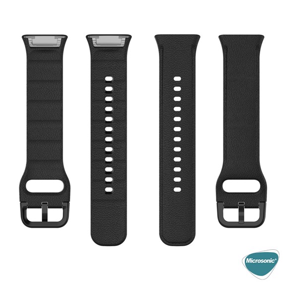 Microsonic Oppo Watch Free Kordon Silicone Sport Band Siyah 5