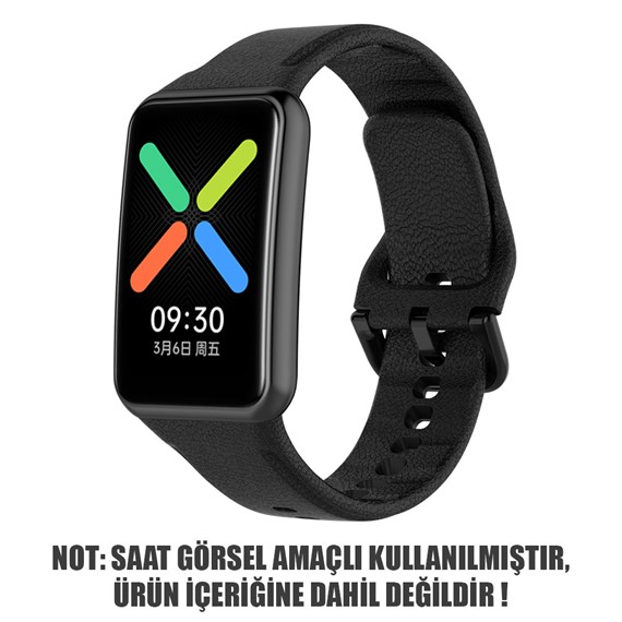 Microsonic Oppo Watch Free Kordon Silicone Sport Band Siyah 2