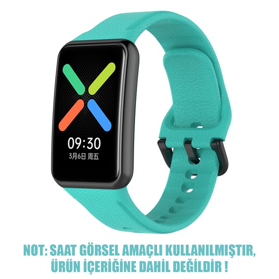 Microsonic Oppo Watch Free Kordon Silicone Sport Band Turkuaz 2