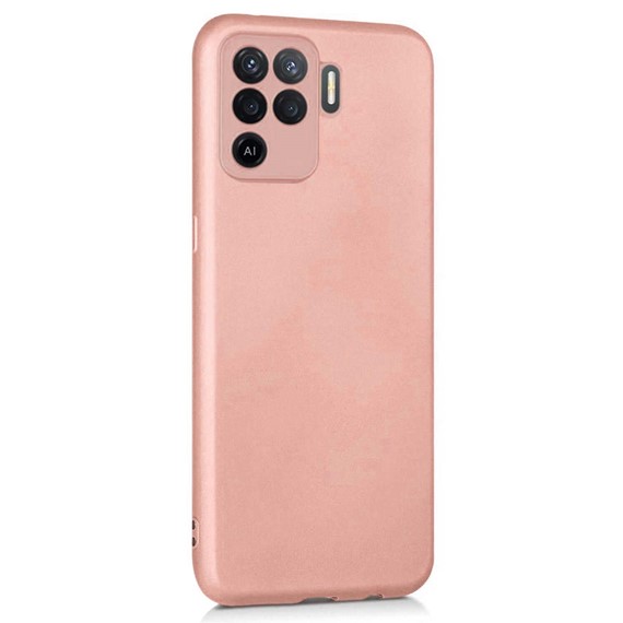 Microsonic Matte Silicone Oppo Reno 5 Lite Kılıf Rose Gold 2