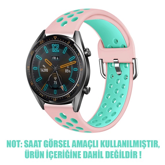 Microsonic Realme Watch S Pro Rainbow Sport Band Kordon Açık Pembe Turkuaz 2