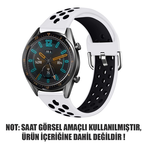 Microsonic Realme Watch S Pro Rainbow Sport Band Kordon Beyaz Siyah 2