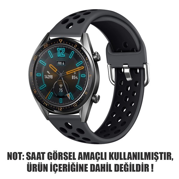 Microsonic Huawei Watch GT3 46mm Rainbow Sport Band Kordon Siyah 2