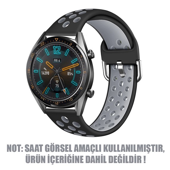 Microsonic Xiaomi Mi Watch Rainbow Sport Band Kordon Siyah Koyu Gri 2