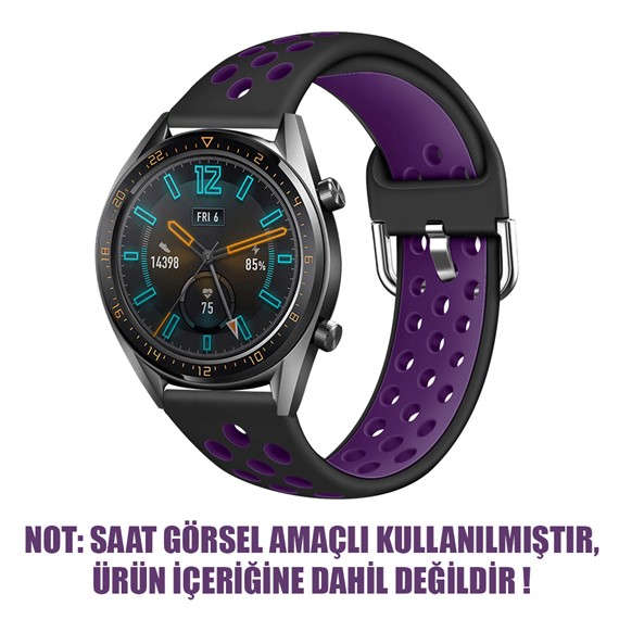 Microsonic Xiaomi Mi Watch Rainbow Sport Band Kordon Siyah Mor 2