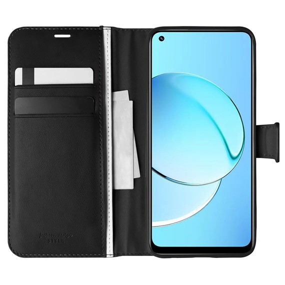 Microsonic Realme 10 4G Kılıf Delux Leather Wallet Siyah 1