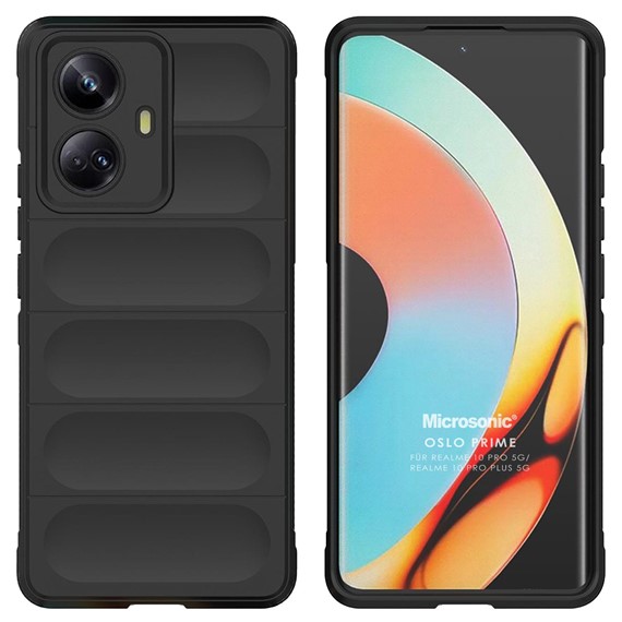 Microsonic Realme 10 Pro Plus 5G Kılıf Oslo Prime Siyah 1