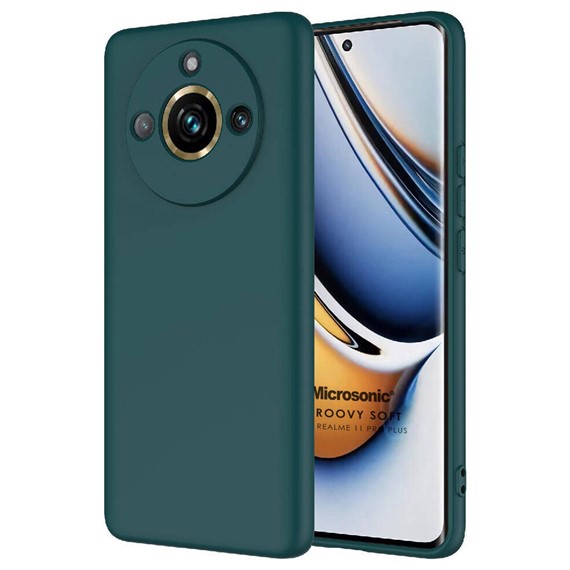 Microsonic Realme 11 Pro Kılıf Groovy Soft Koyu Yeşil 1