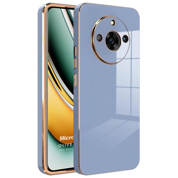 Microsonic Realme 11 Pro Kılıf Olive Plated Lavanta Grisi 1