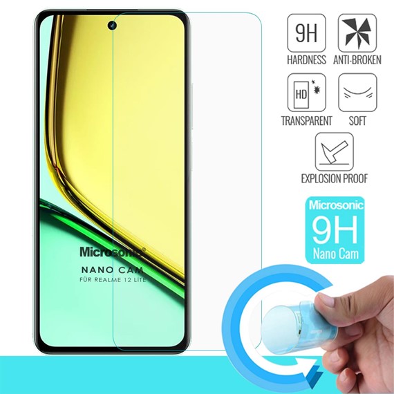 Microsonic Realme 12 Lite Nano Glass Cam Ekran Koruyucu 2