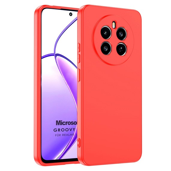 Microsonic Realme 12 4G Kılıf Groovy Soft Kırmızı 1