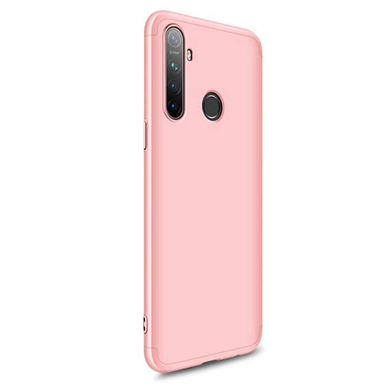 Microsonic Realme 5 Kılıf Double Dip 360 Protective Rose Gold 2