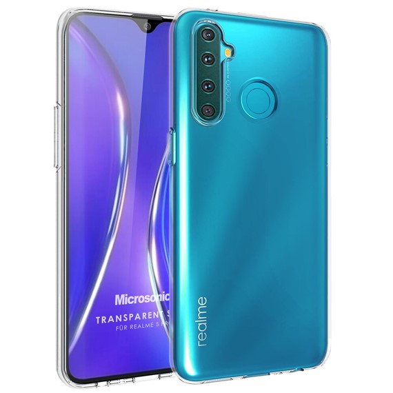 Microsonic Realme 5 Pro Kılıf Transparent Soft Beyaz 1