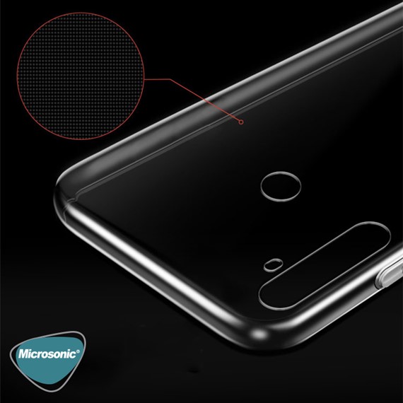 Microsonic Realme 5 Pro Kılıf Transparent Soft Beyaz 4