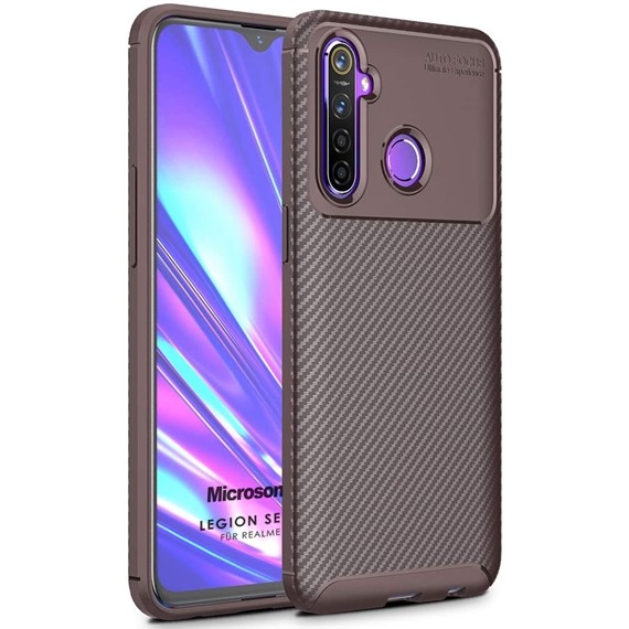 Microsonic Realme 5i Kılıf Legion Series Kahverengi 1