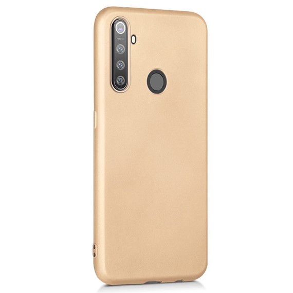 Microsonic Matte Silicone Realme 5i Kılıf Gold 2