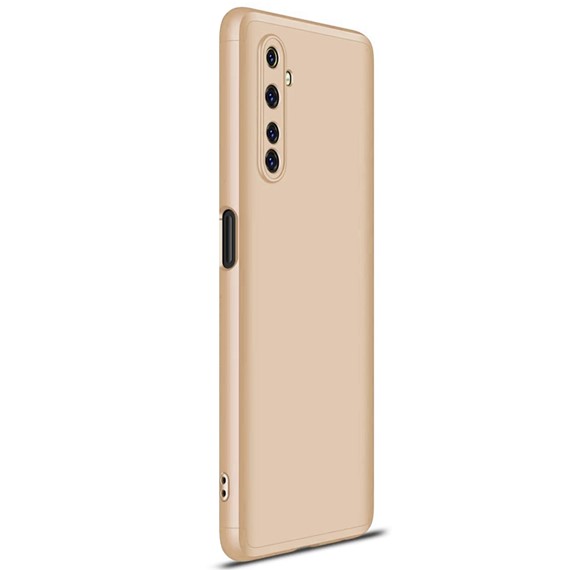 Microsonic Realme 6 Kılıf Double Dip 360 Protective Gold 2