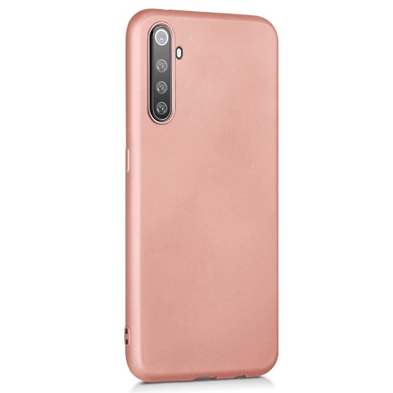 Microsonic Matte Silicone Realme 6 Kılıf Rose Gold 2