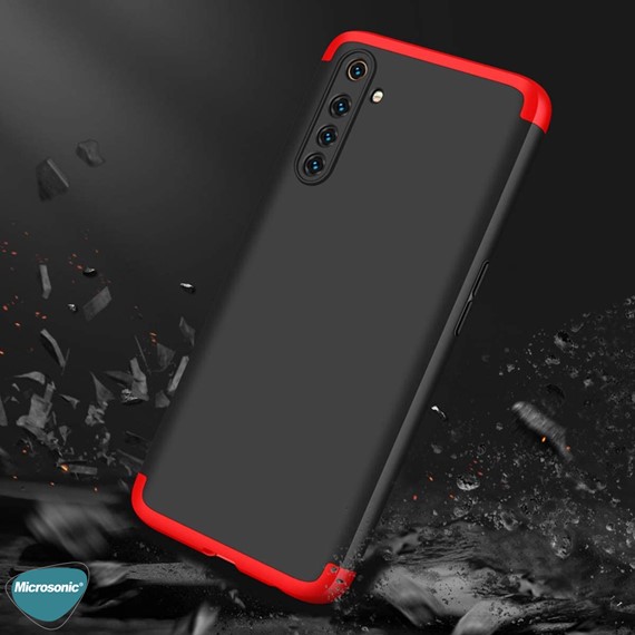 Microsonic Realme 6 Pro Kılıf Double Dip 360 Protective Kırmızı 4