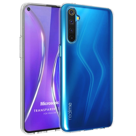 Microsonic Realme 6 Kılıf Transparent Soft Beyaz 1