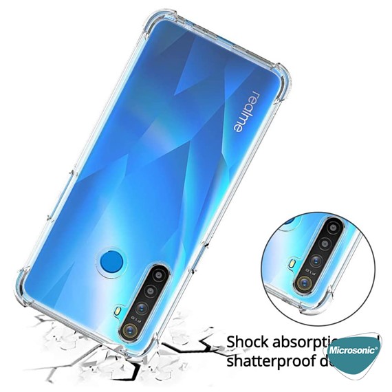 Microsonic Realme 5i Kılıf Shock Absorbing Şeffaf 4