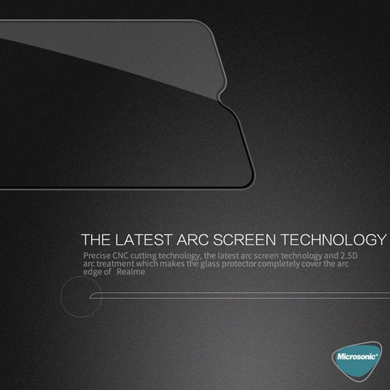 Microsonic Realme 6i Tam Kaplayan Temperli Cam Ekran Koruyucu Siyah 3