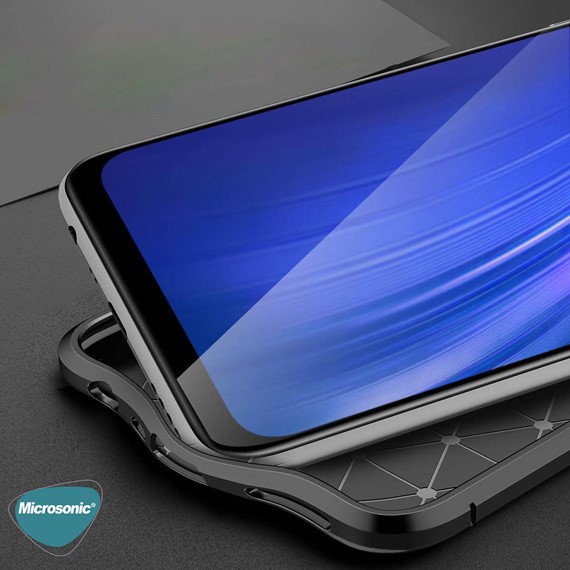 Microsonic Realme 7 Kılıf Deri Dokulu Silikon Lacivert 5