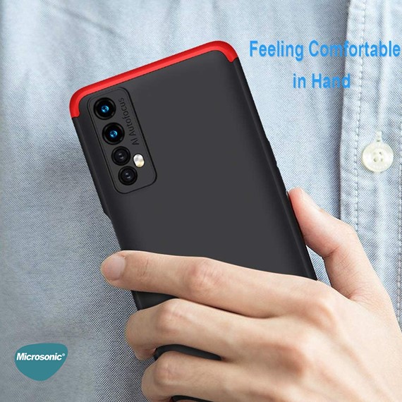 Microsonic Realme 7 Kılıf Double Dip 360 Protective Kırmızı 5