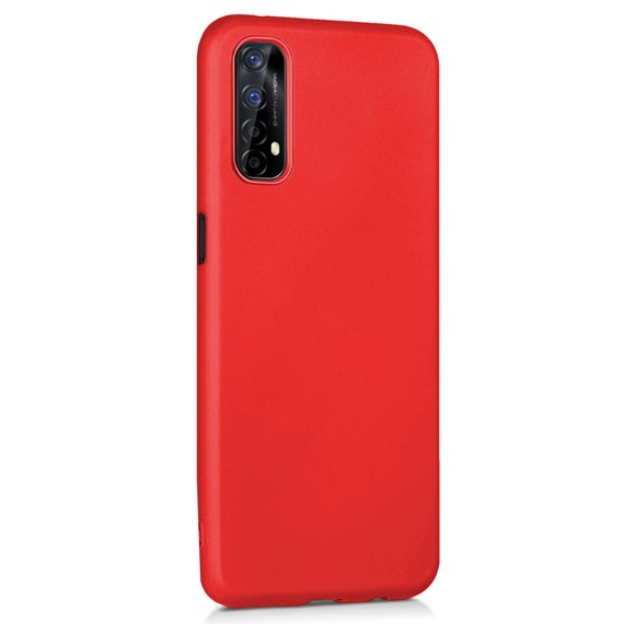 Microsonic Matte Silicone Realme 7 Kılıf Kırmızı 2