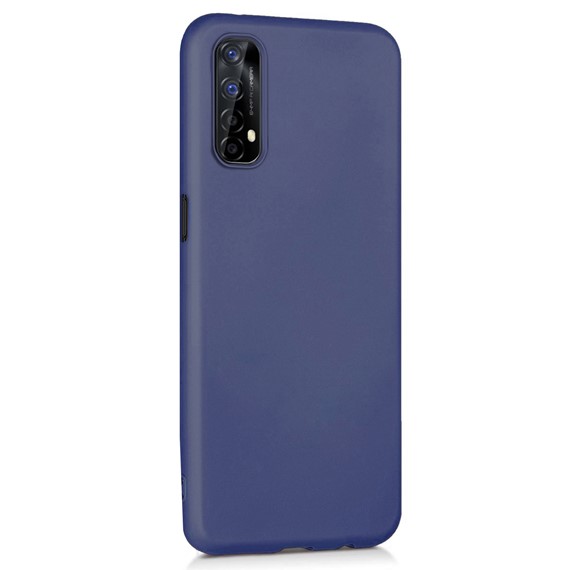 Microsonic Matte Silicone Realme 7 Kılıf Lacivert 2