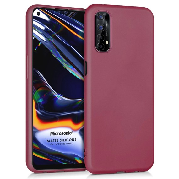 Microsonic Matte Silicone Realme 7 Kılıf Mor 1