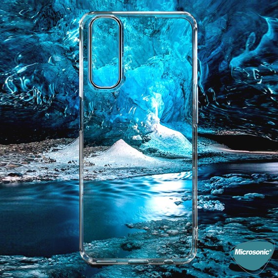 Microsonic Realme 7 Kılıf Transparent Soft Beyaz 3